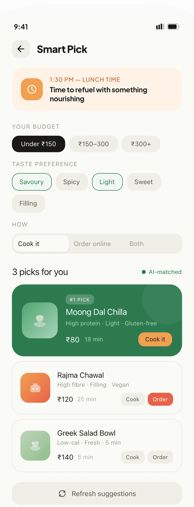 Eat Well Smart Pick screen